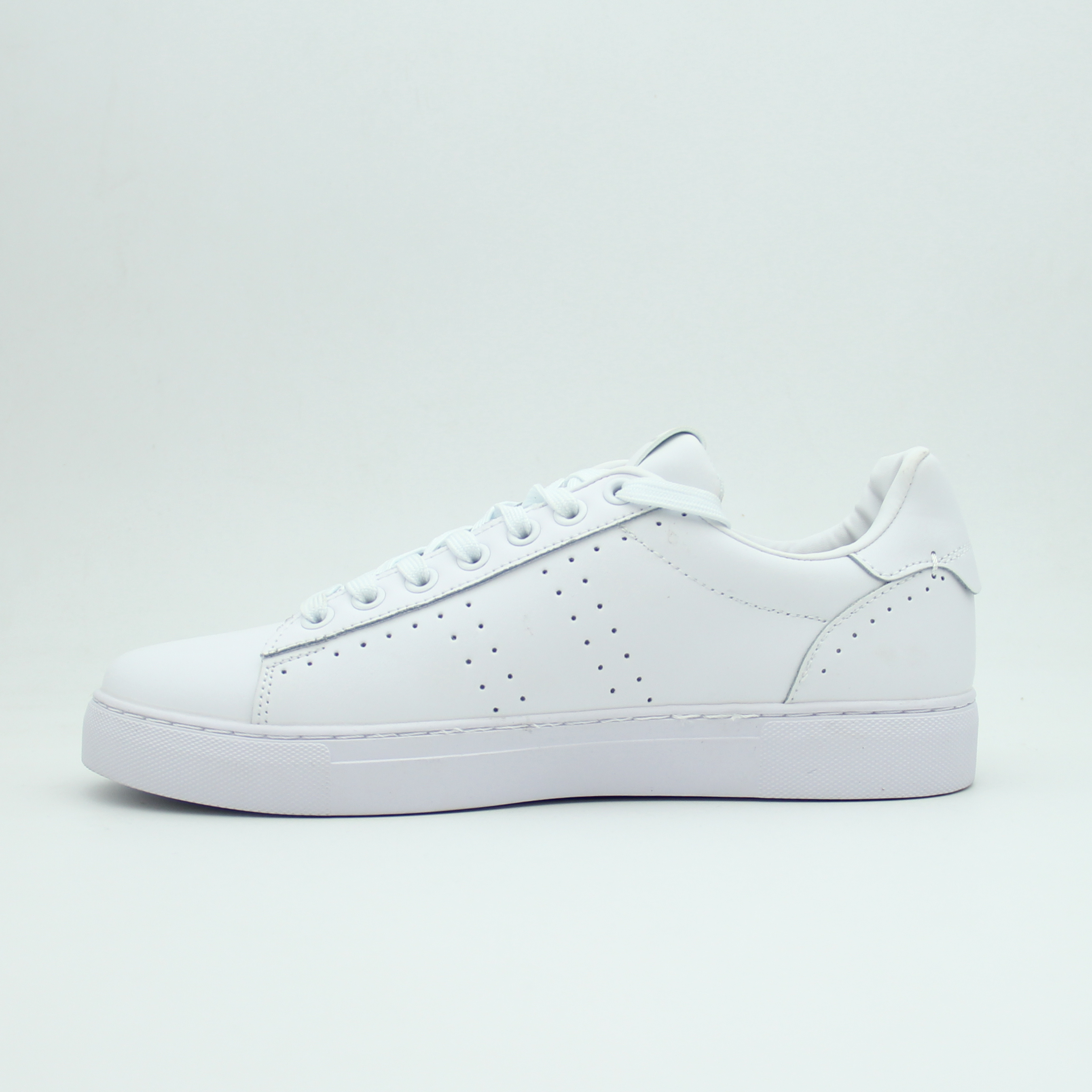 Men Leather Sneakers EMPORIO Flat (Full White)