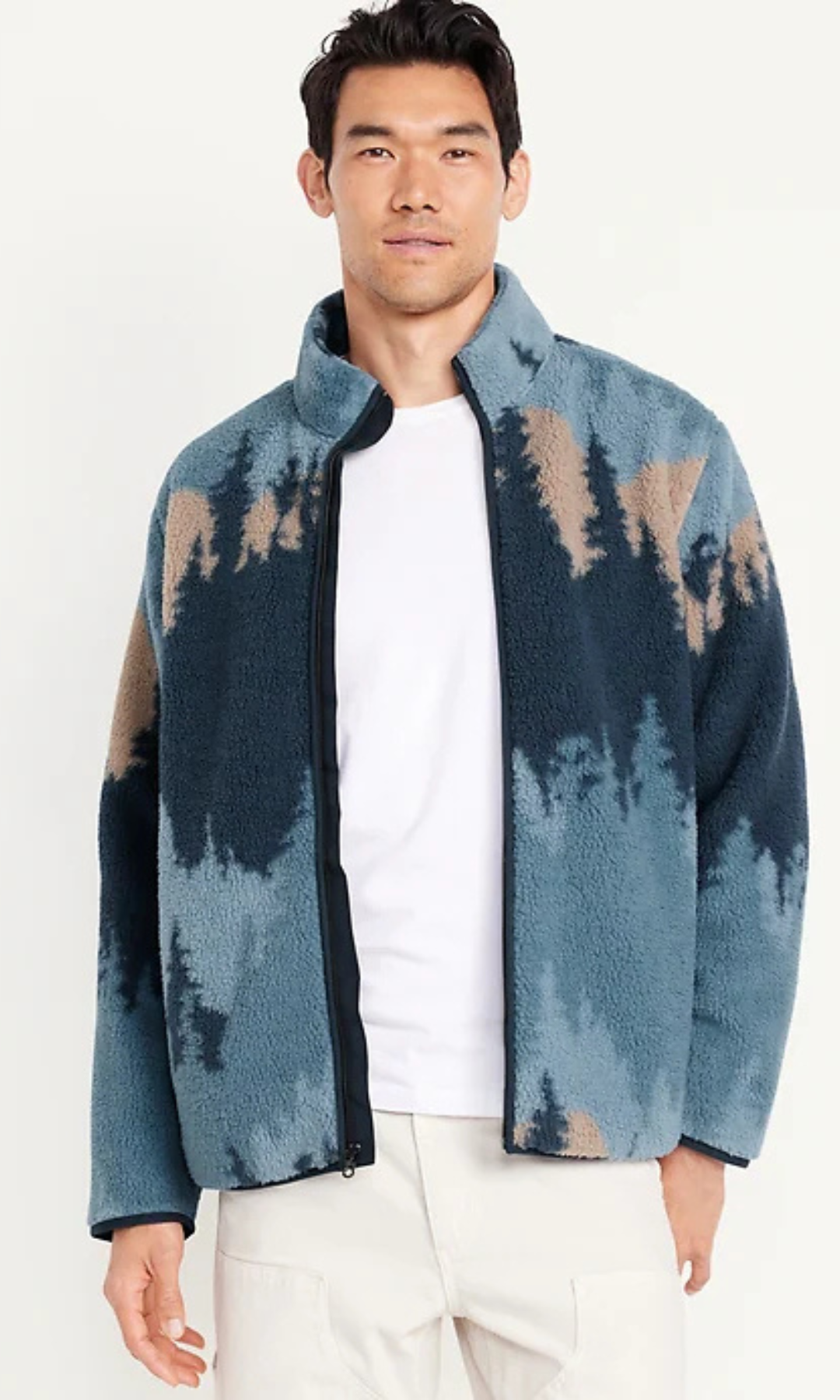 ORIGINAL Men Sherpa Fur Zip Jacke(Blue)