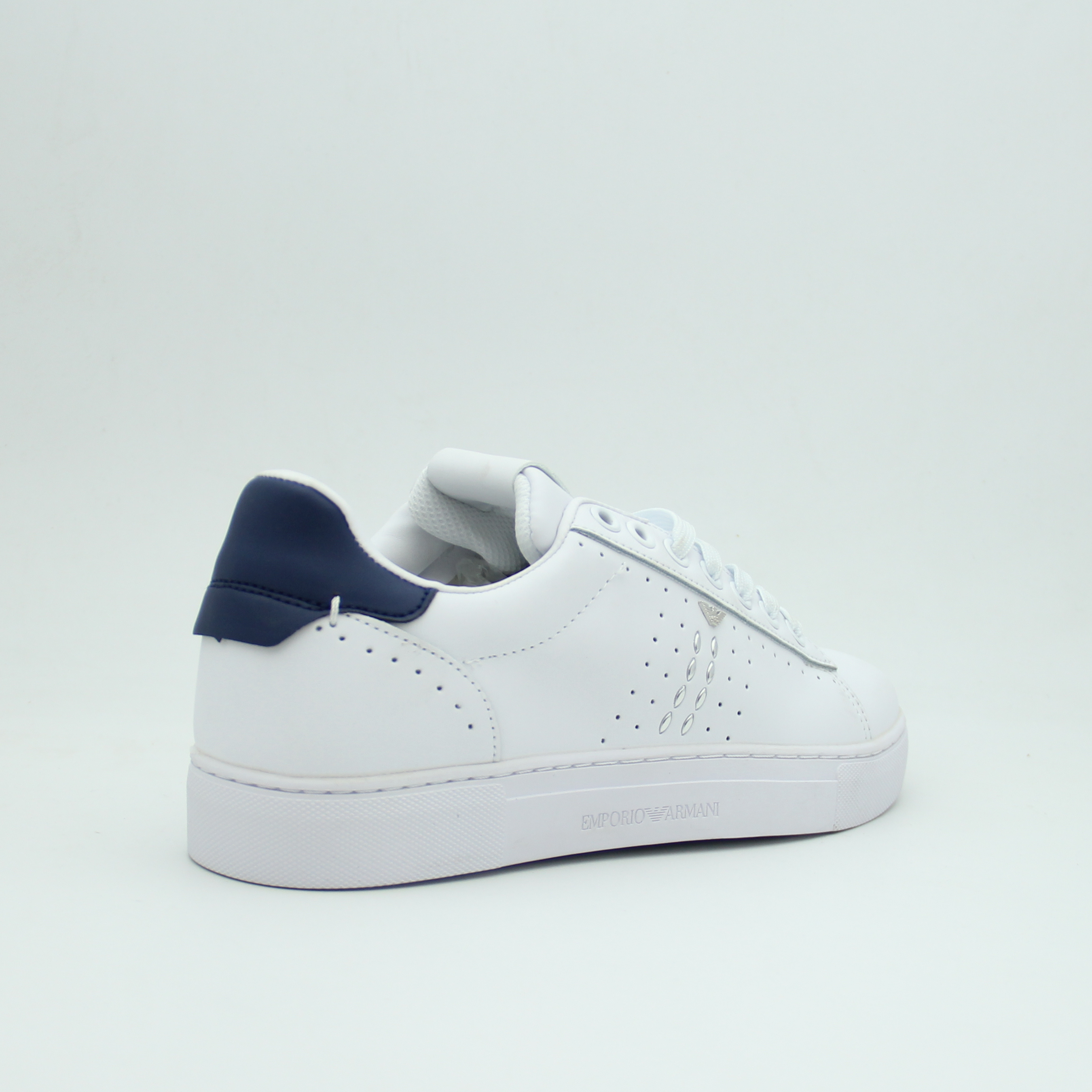 Men Leather Sneakers EMPORIO Flat (White*Black)