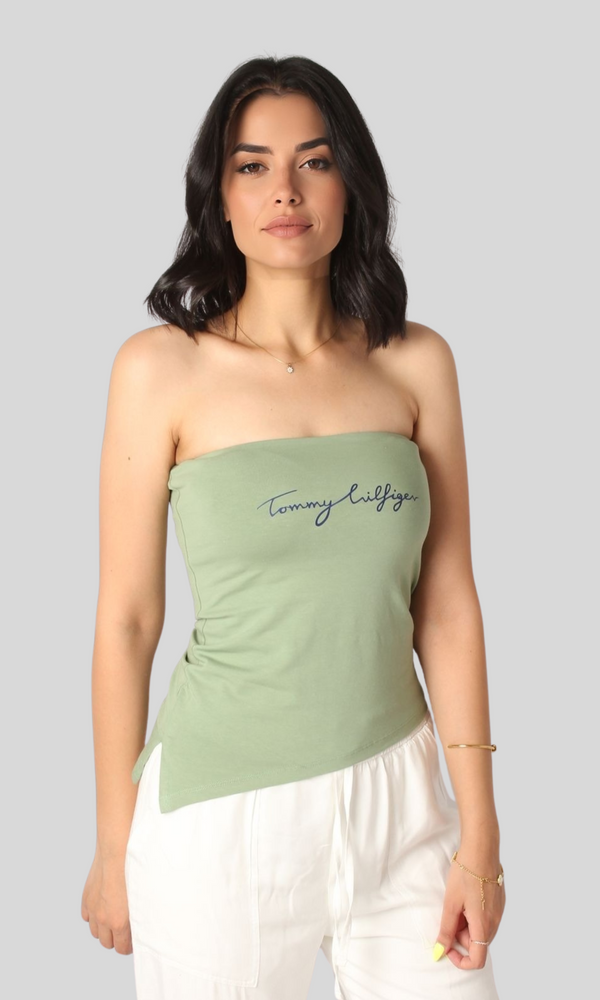 Women Strapless Tube Top - Logo