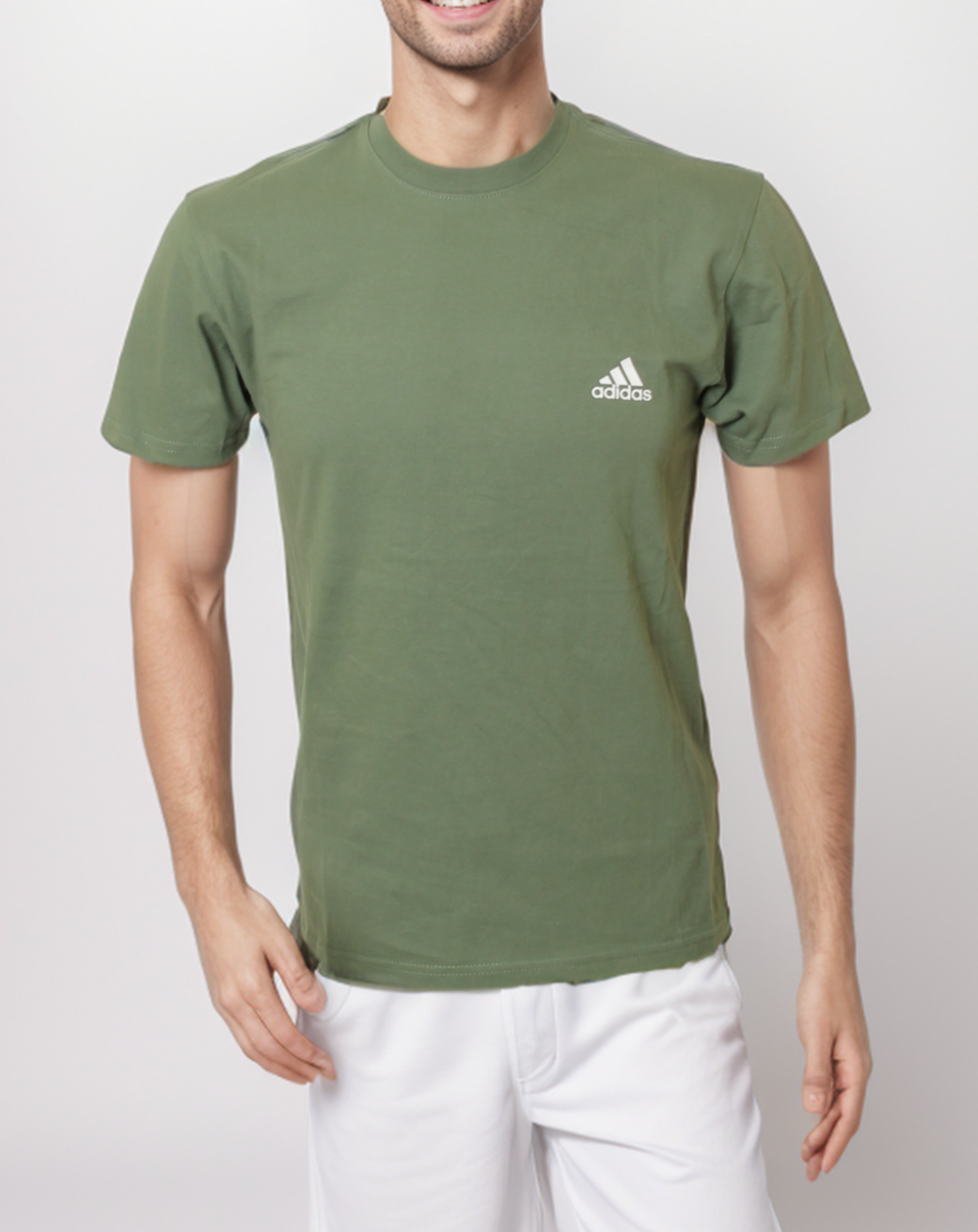 Men T-shirt (Oil Green- Small Print)