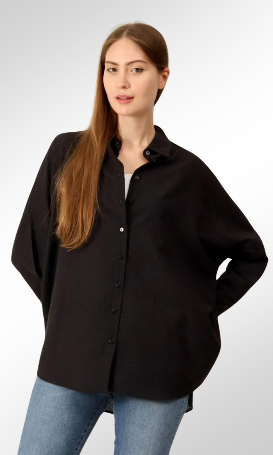 Long Basic Shirt -(Black)