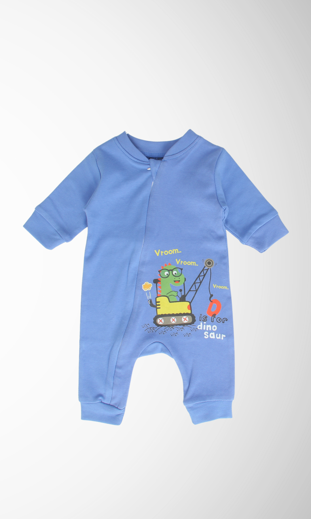 Baby Cotton Jumpsuit Long Sleeves - Salopette (Blue)