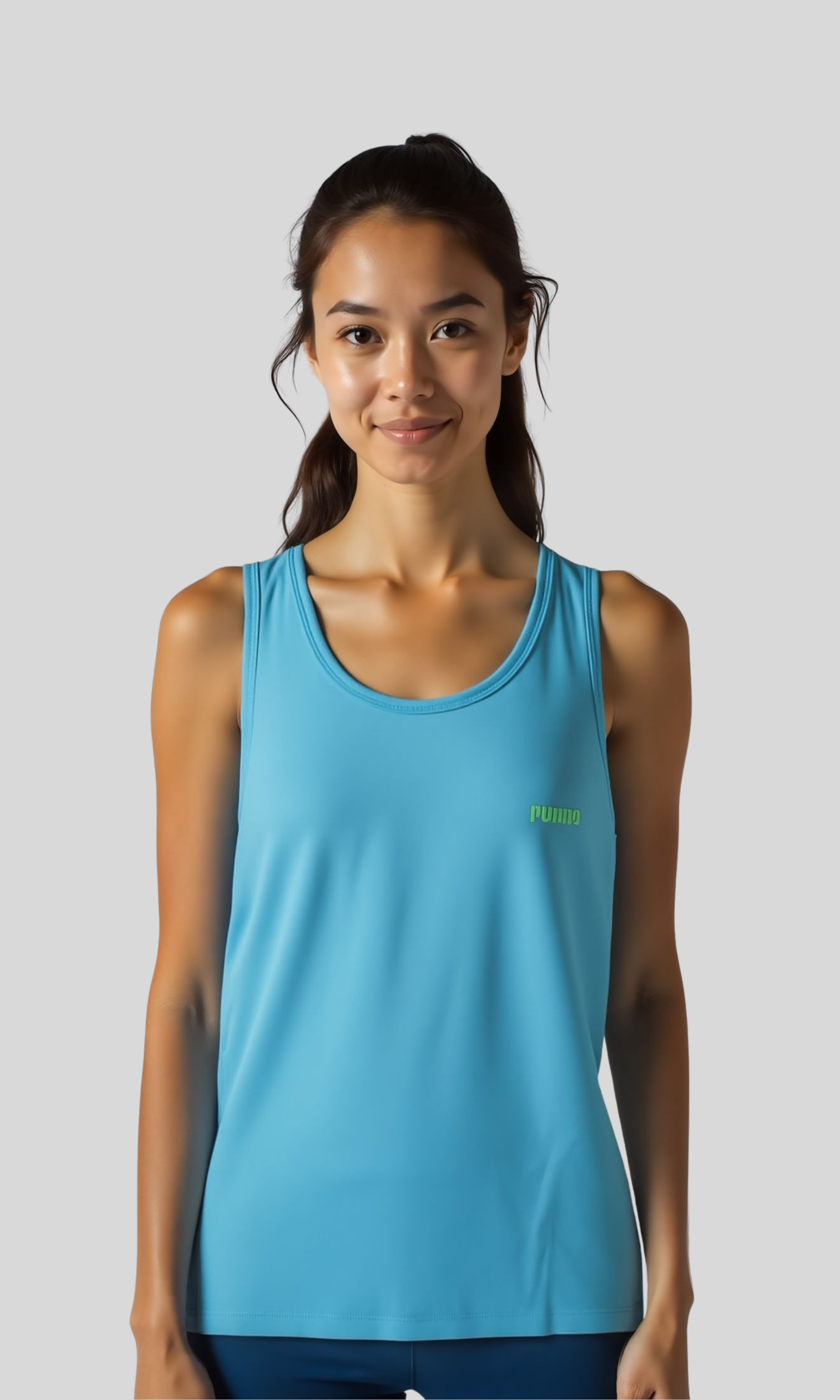 New Women Essential Sporty Tank Top (Baby Blue)