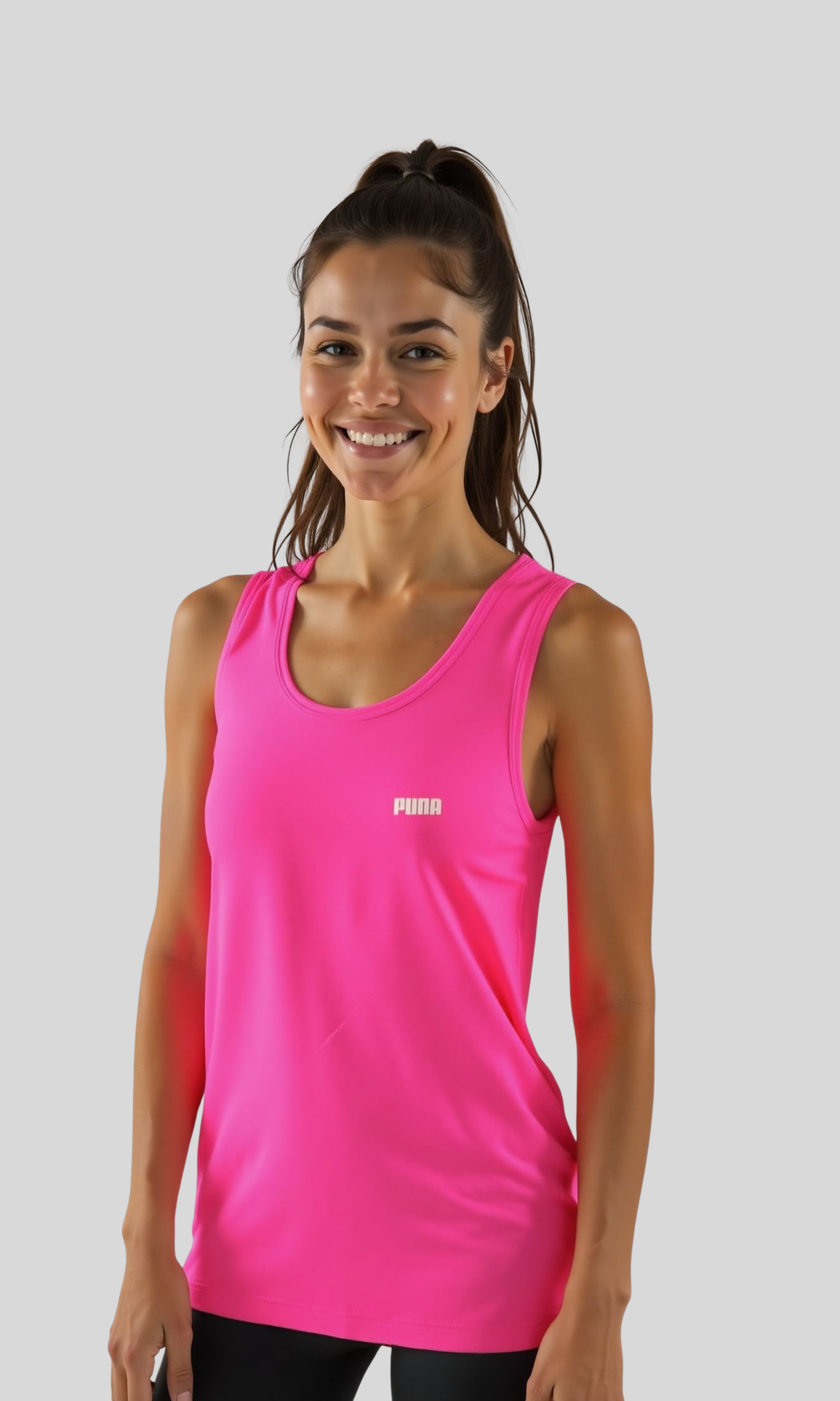 New Women Essential Sporty Tank Top (Fuchsia)
