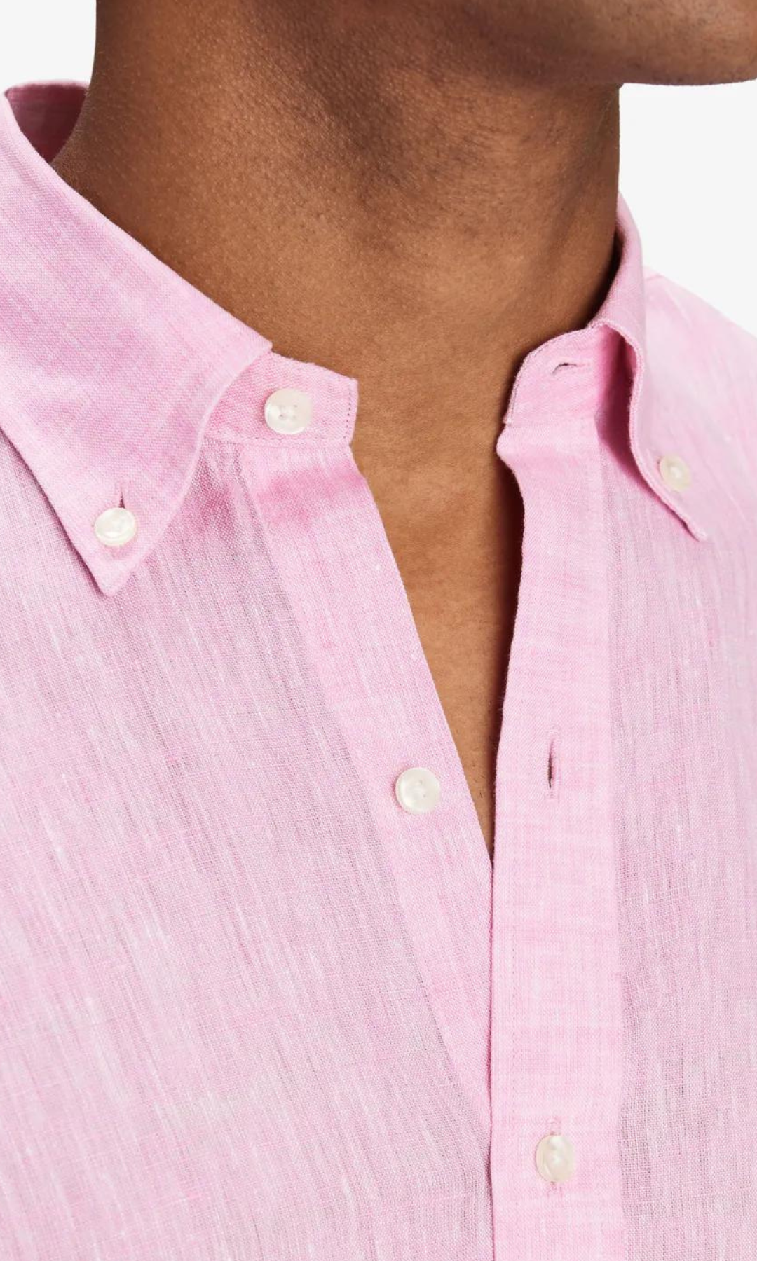Men Plain linen shirt (Pink)