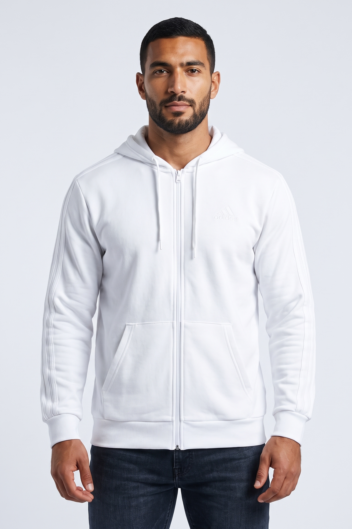 Men 3-Stripes Full Zip Hoodie jacket