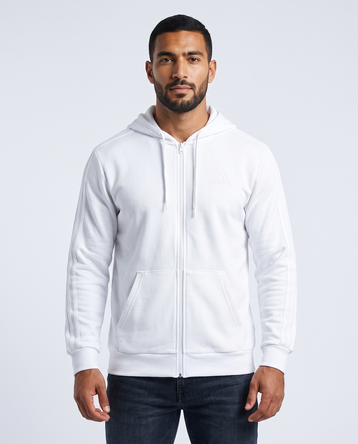 Men 3-Stripes Full Zip Hoodie jacket