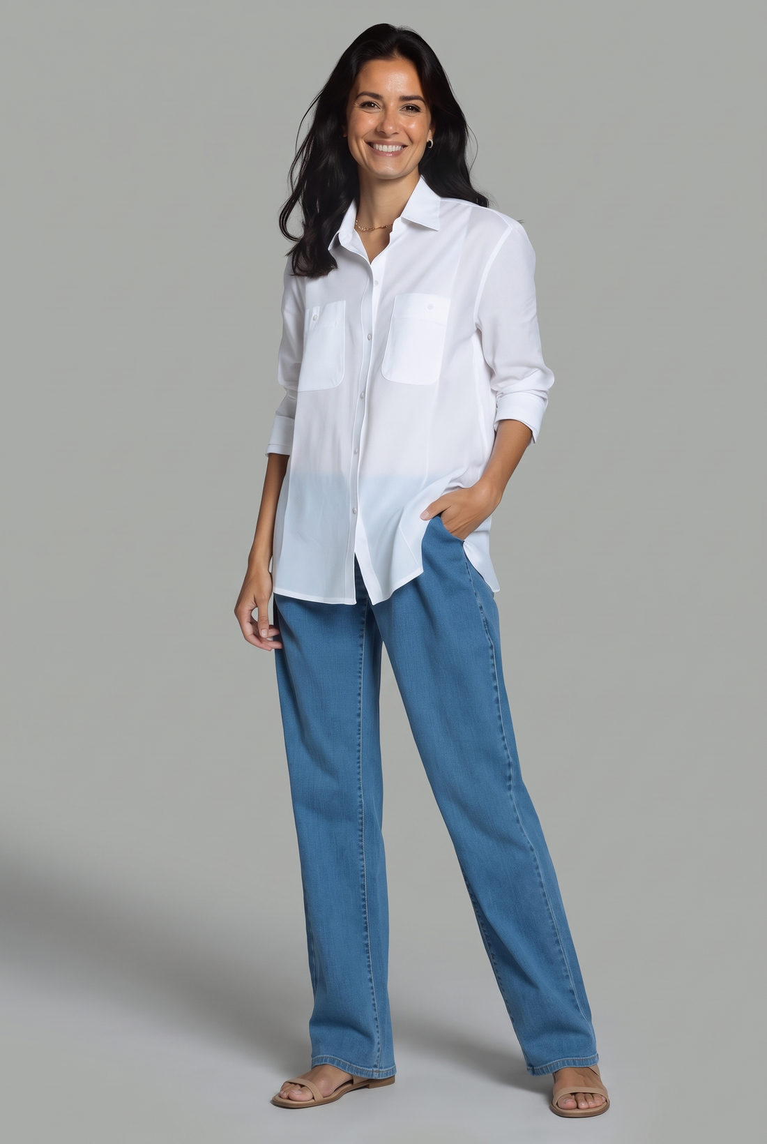 Women Solid Pocket Shirt for Stylish Look