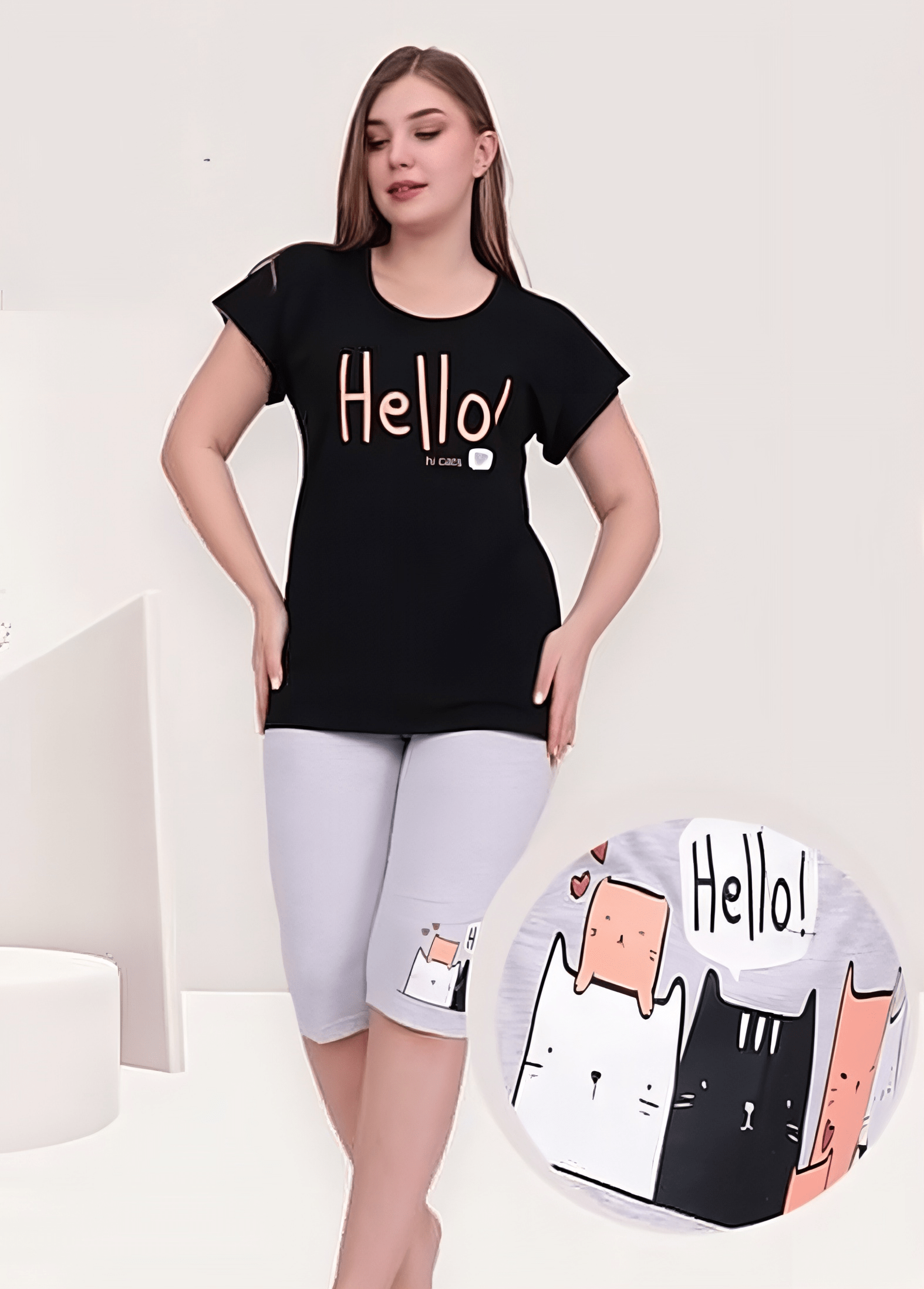 CHEZ MARIE Pyjamas Women Pajama - "Hello"