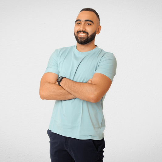 DUCHY Summer Sale 23 DUCHY Men "Basic" T-Shirt - Baby Blue (100% Cotton)