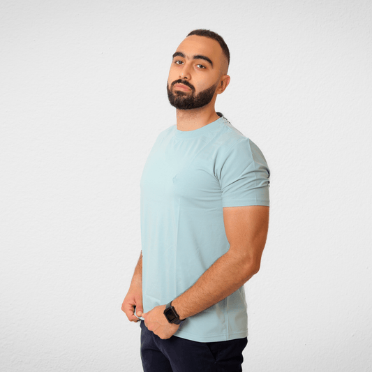 DUCHY Summer Sale 23 DUCHY Men "Basic" T-Shirt - Baby Blue (100% Cotton)