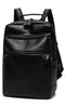 DUCHY Summer Sale 23 Laptop Leather Backpack- (Black) With Travel Bag Sleeve