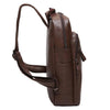 DUCHY Summer Sale 23 Laptop Leather Backpack- (Brown) With Travel Bag Sleeve