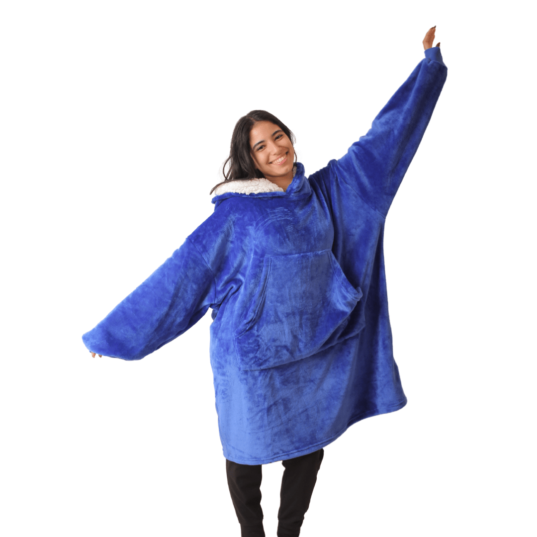 DUCHY Women Pullover DUCHY Uni-Sex Comfy Hoodie Blanket - Blue