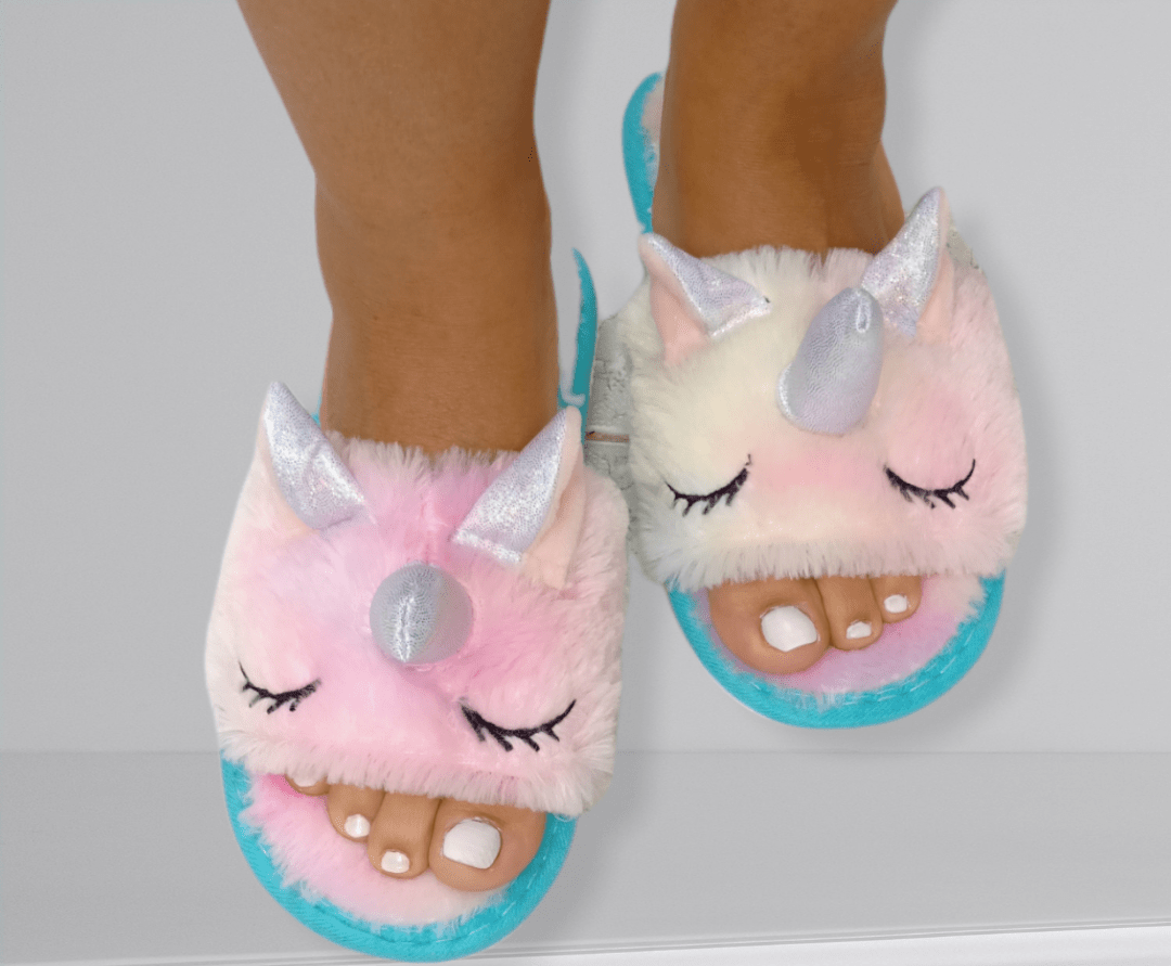 El-Outlet 38/39  (real-fit 37/38) Women Pantoufle slippers - Open toe (Unicorn Pink)