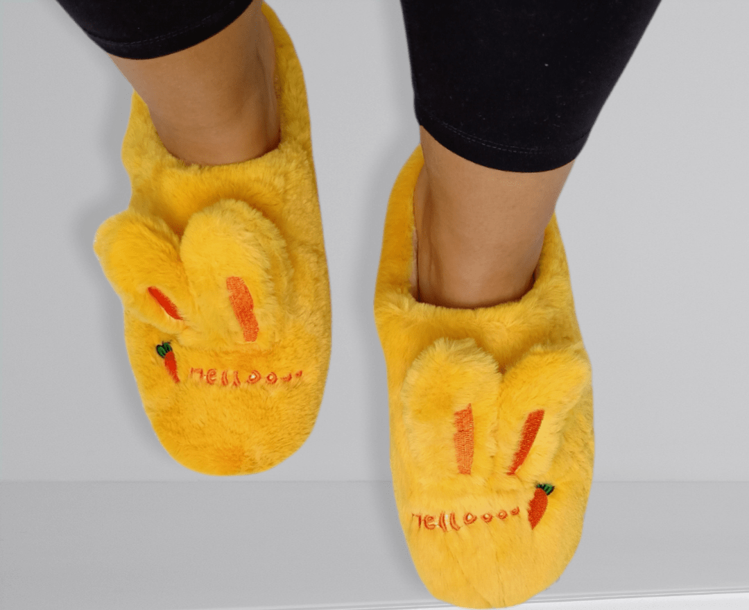 El-Outlet 42/43 (real-fit 41/42) Women Pantoufle slippers - Bunny - Yellow