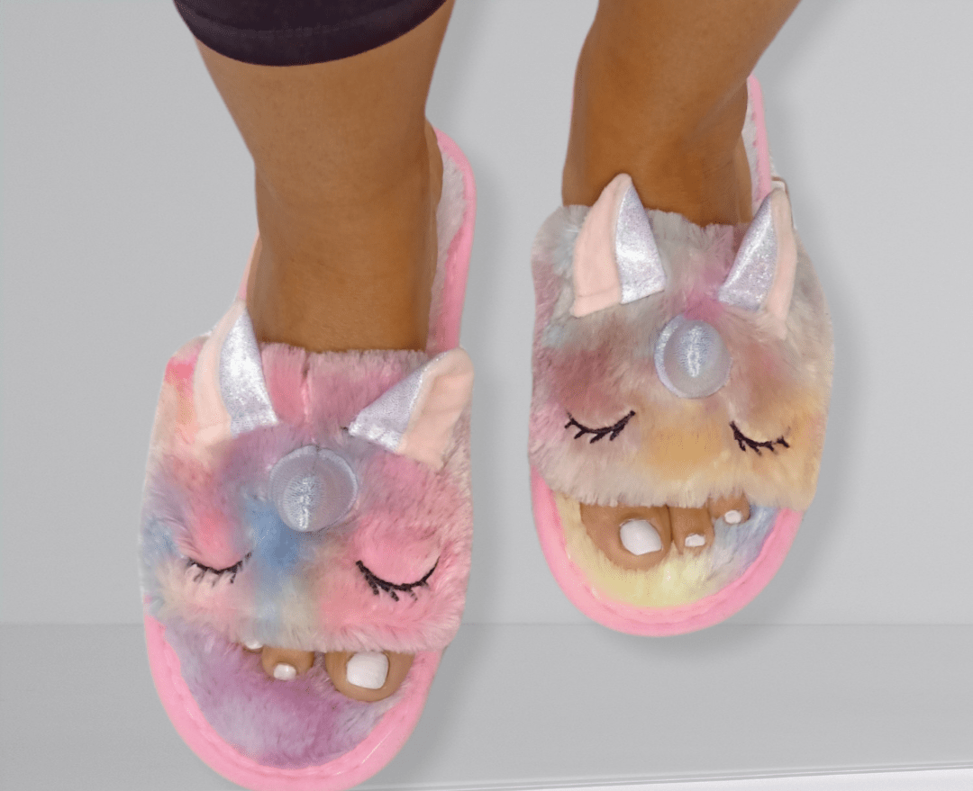 El-Outlet 42/43 (real-fit 41/42) Women Pantoufle slippers - Open toe (Unicorn Fuchsia)