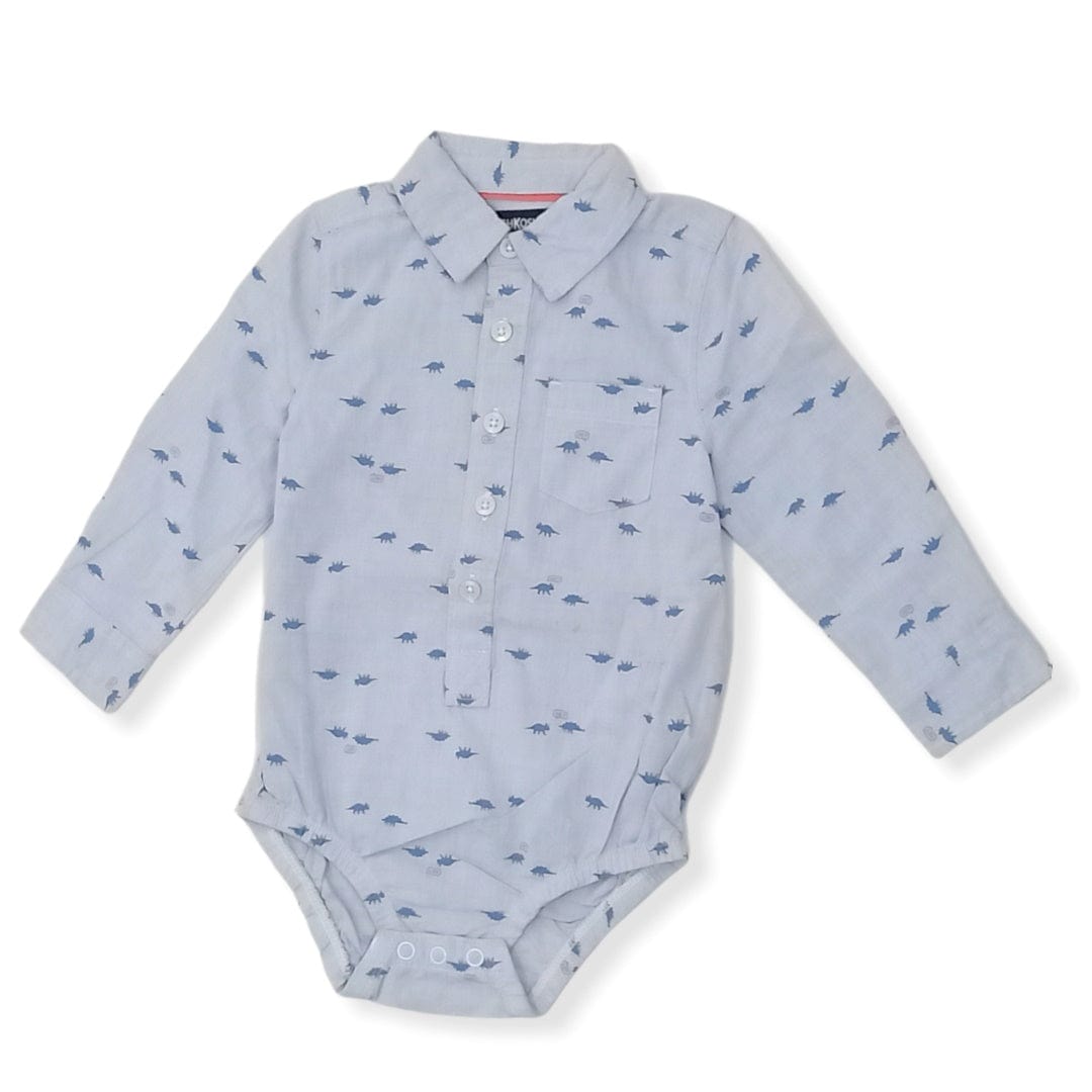 ElOutlet 24 months (width 29cm - length 47cm) Light Blue Toddlers Dinosaurs Shirt (24m)