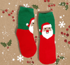 ElOutlet 8-10 Years (Kids) Christmas Socks - Green x Red