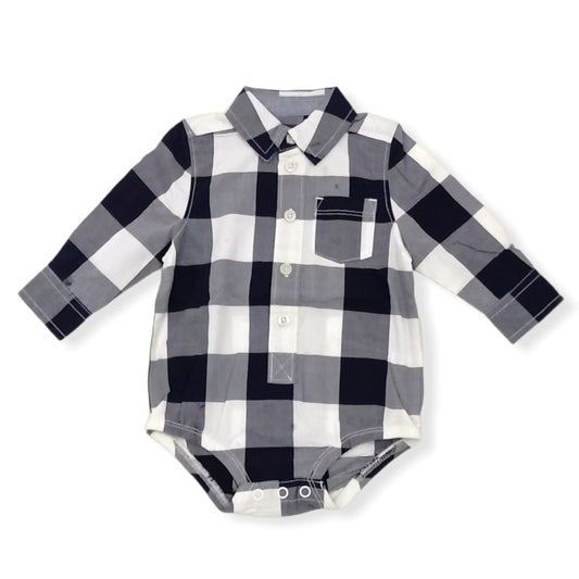 ElOutlet babies & toddlers shirts 9 months (width 27cm - length 42cm) Black & White Babies Shirt (9m)