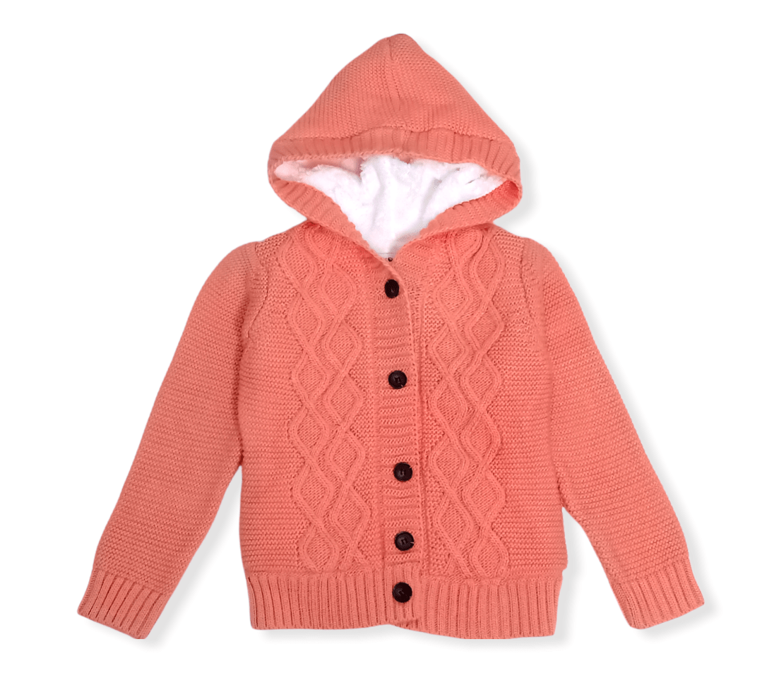 ElOutlet Baby & Toddler Kids Buttoned Jacket (Padded) - Saumon