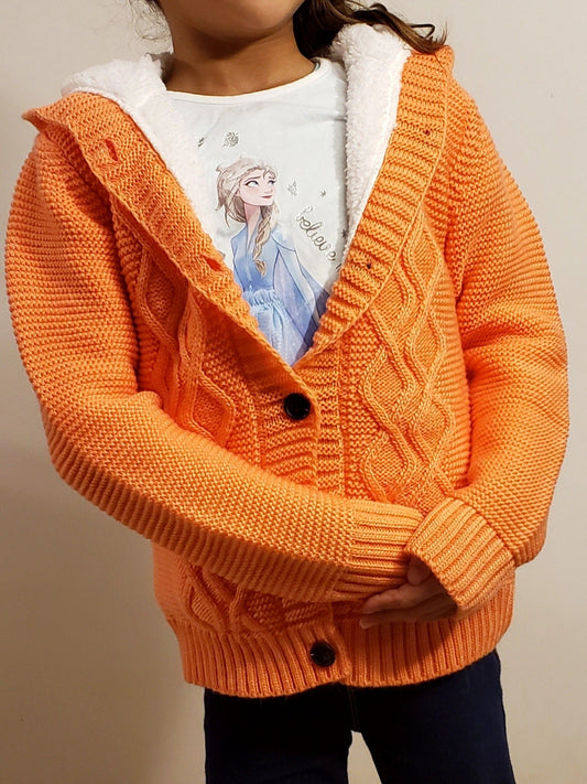 ElOutlet Baby & Toddler Kids Buttoned Jacket (Padded) - Saumon