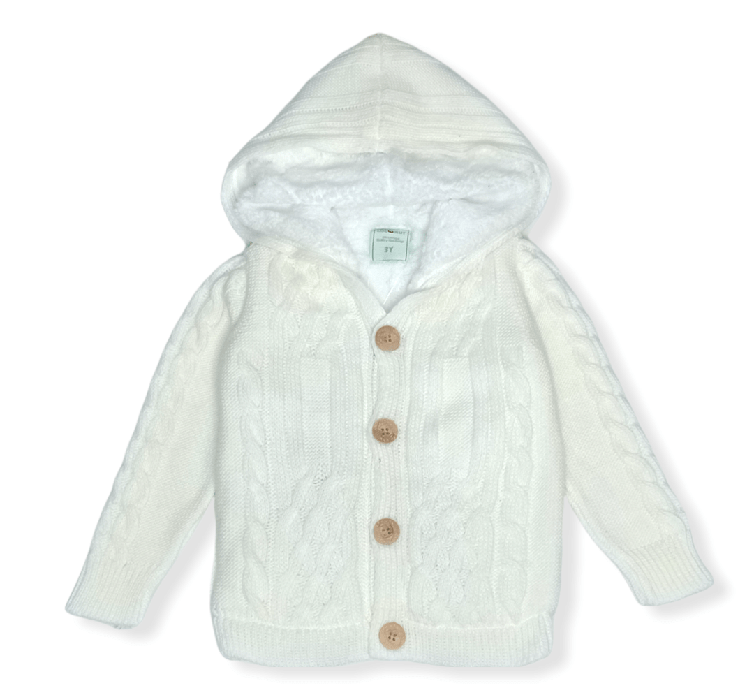 ElOutlet Baby & Toddler Kids Buttoned Jacket (Padded) - White