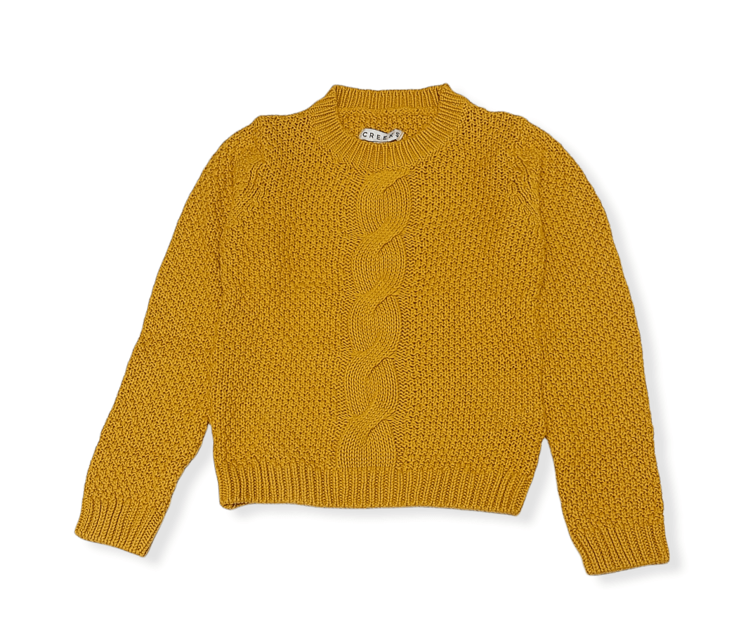 ElOutlet Baby & Toddler Kids Pullover - Round Collar - Mustard 2