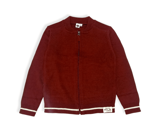ElOutlet Baby & Toddler Kids Pullover - Zip-Through - Burgundy