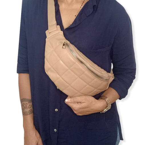 ElOutlet Bags Beige leather waist bag