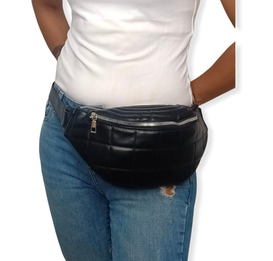 ElOutlet Bags Black leather waist bag