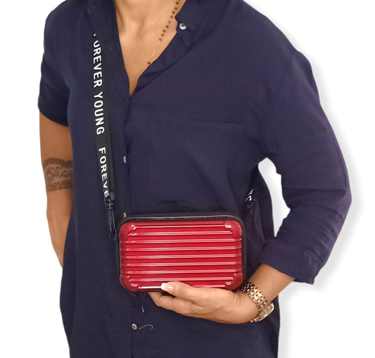ElOutlet Bags Dark Red Plastic Bag