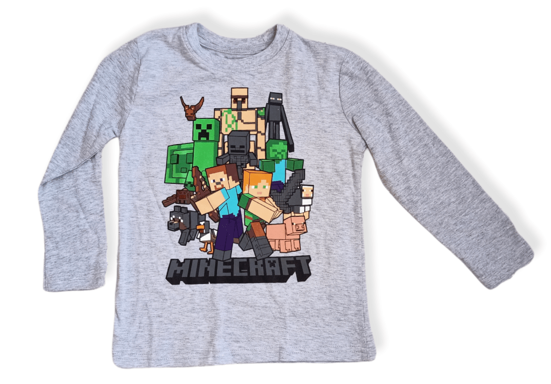 ElOutlet Boys T-shirt & Short Minecraft long sleeves tshirt