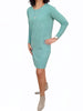 ElOutlet Dress Women Round-Neck dress - Mint