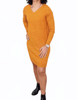 ElOutlet Dress Women V dress - Orange