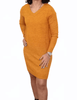 ElOutlet Dress Women V dress - Orange