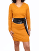 ElOutlet Dress Women V dress - Orange