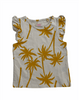 ElOutlet Girls Shirts Beige Cut Shirt with Palms