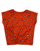 ElOutlet Girls Shirts Dark Red with Flowers Shirt
