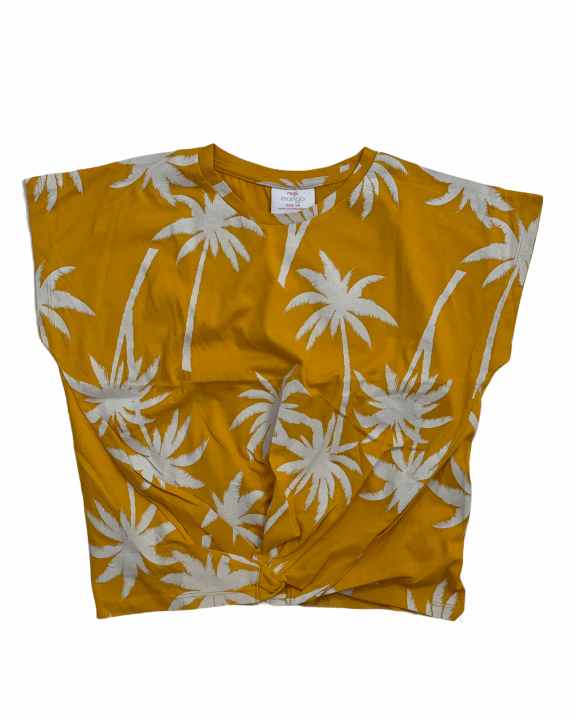 ElOutlet Girls Shirts Yellow Shirt with Palms