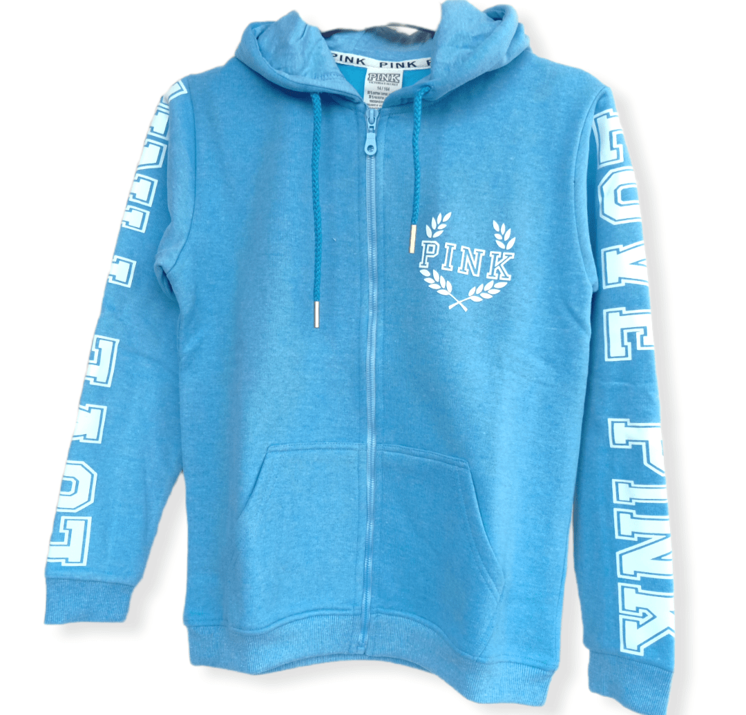 ElOutlet Kids Hoodie PINK Neon Kids Hoodie - Shoulder Print - Blue