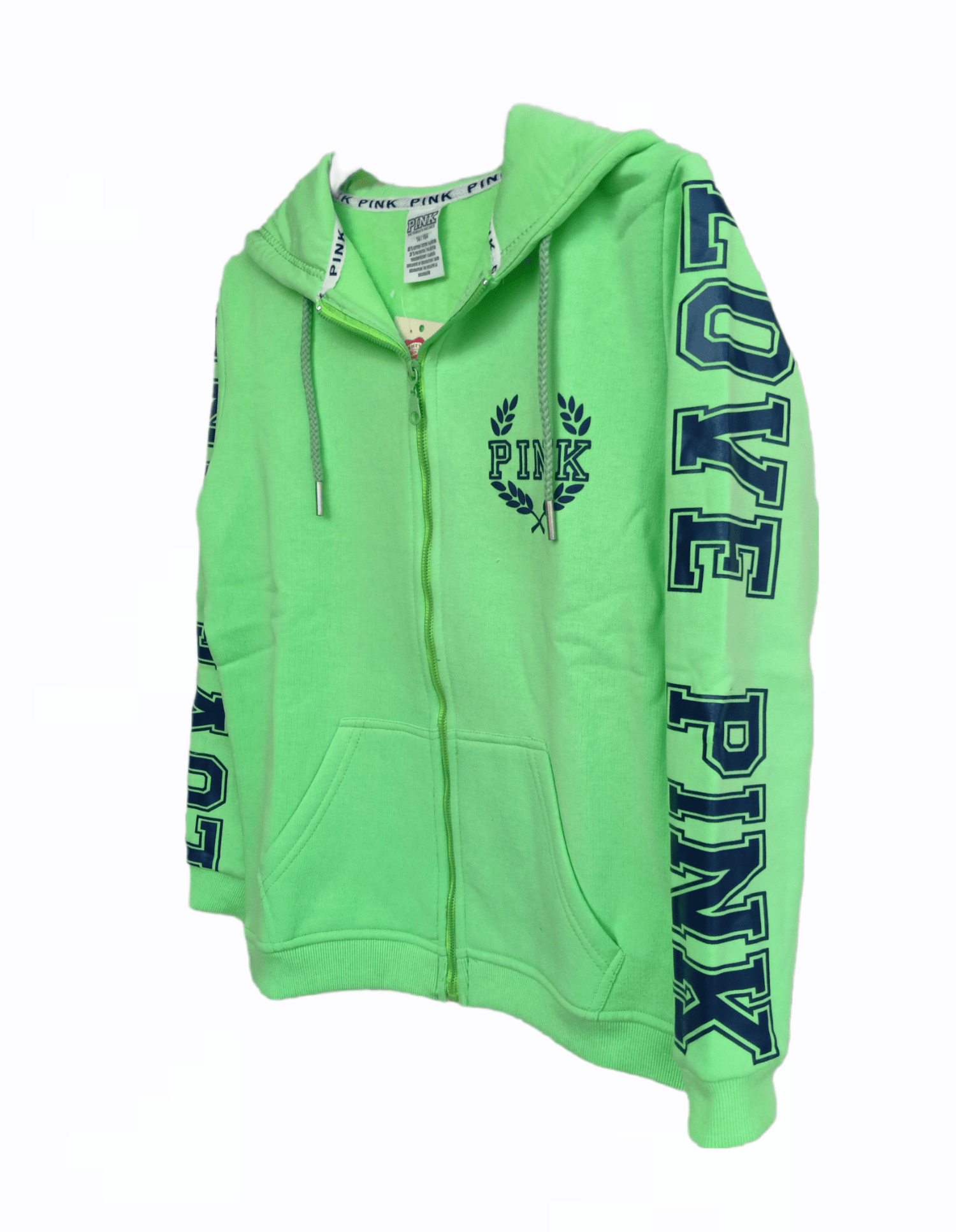 ElOutlet Kids Hoodie PINK Neon Kids Hoodie - Shoulder Print - Neon Green