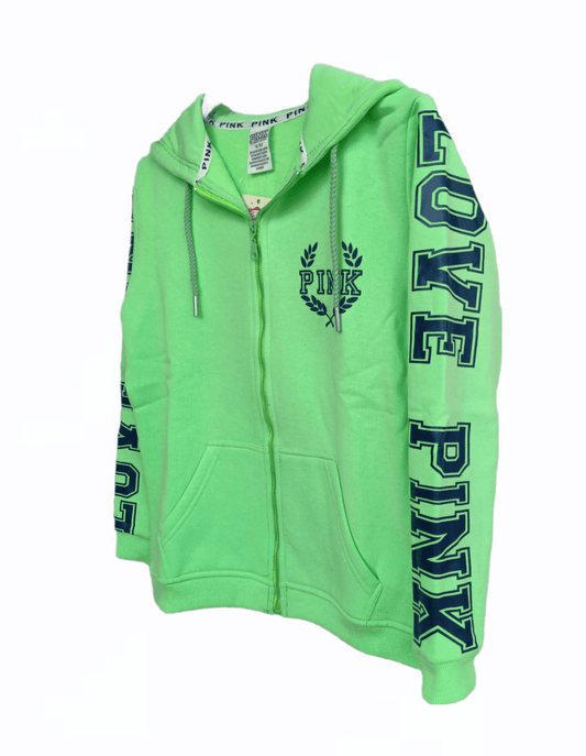 ElOutlet Kids Hoodie PINK Neon Kids Hoodie - Shoulder Print - Neon Green