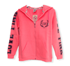 ElOutlet Kids Hoodie PINK Neon Kids Hoodie - Shoulder Print - Neon Pink