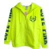 ElOutlet Kids Hoodie PINK Neon Kids Hoodie - Shoulder Print - Neon Yellow