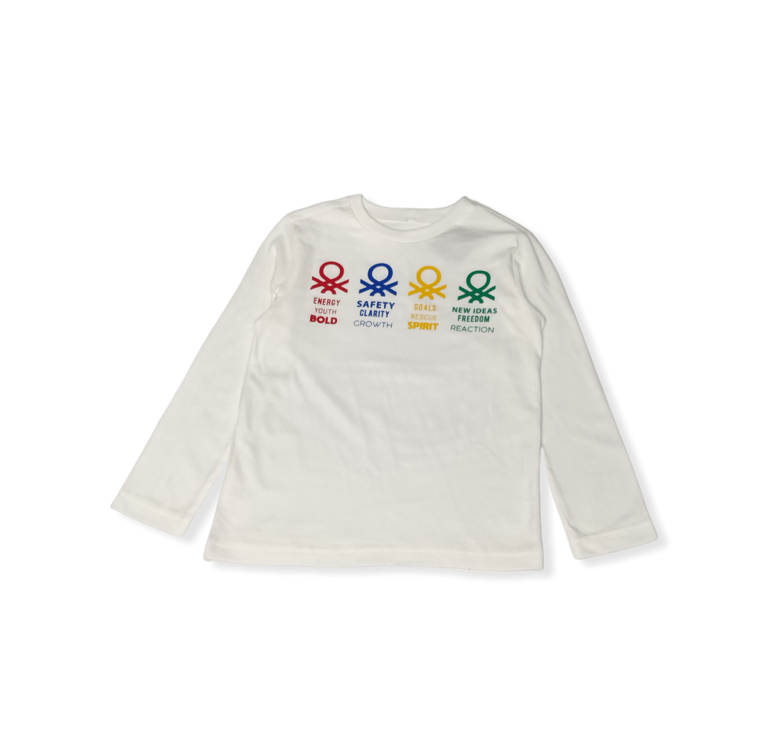 ElOutlet Kids Long Sleeves Tshirt Kids Autumn Long Sleeves Tshirt - White