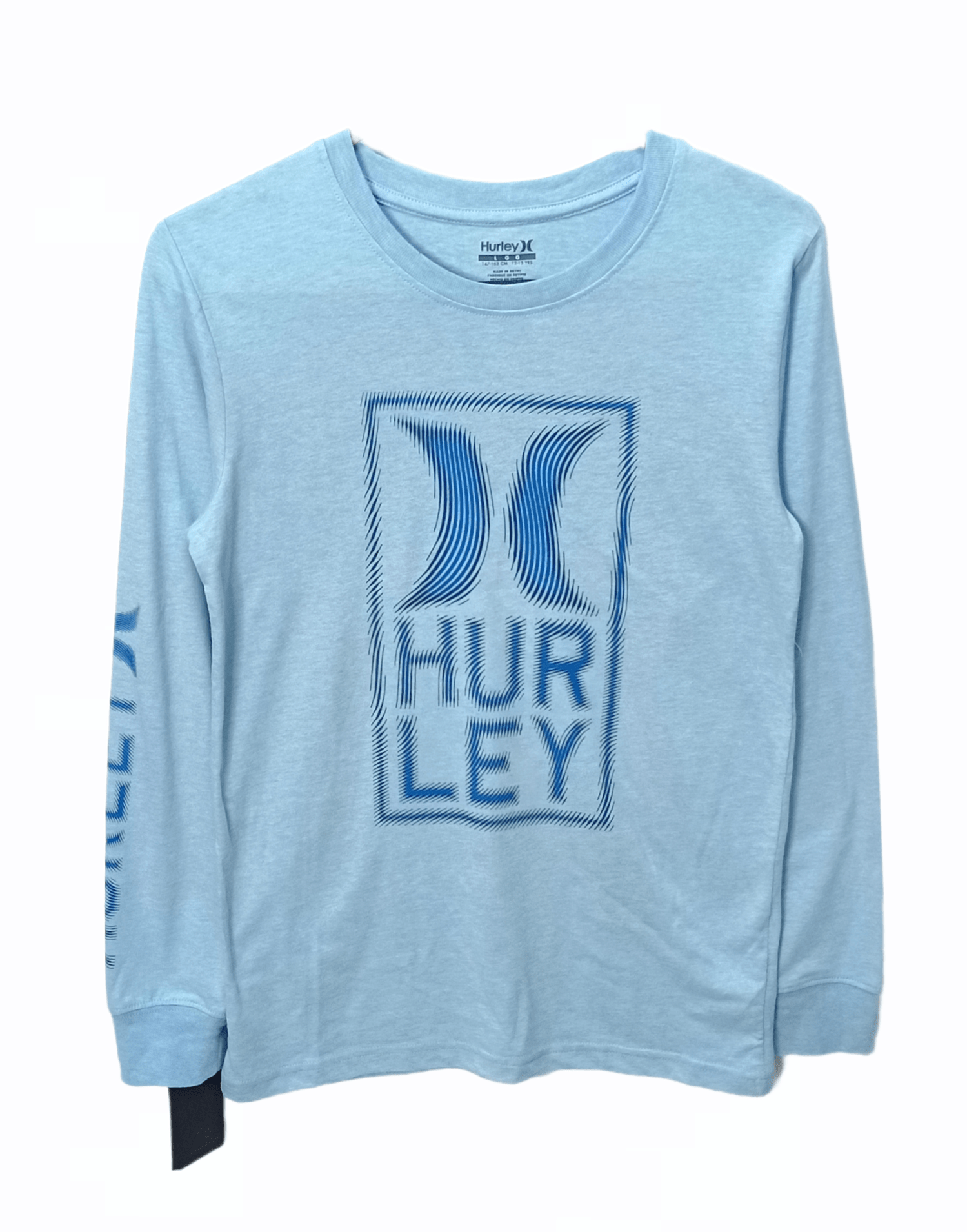 ElOutlet Kids Long Sleeves Tshirt L (12-13 Years) Kids Autumn Long Sleeves Tshirt - Light Blue