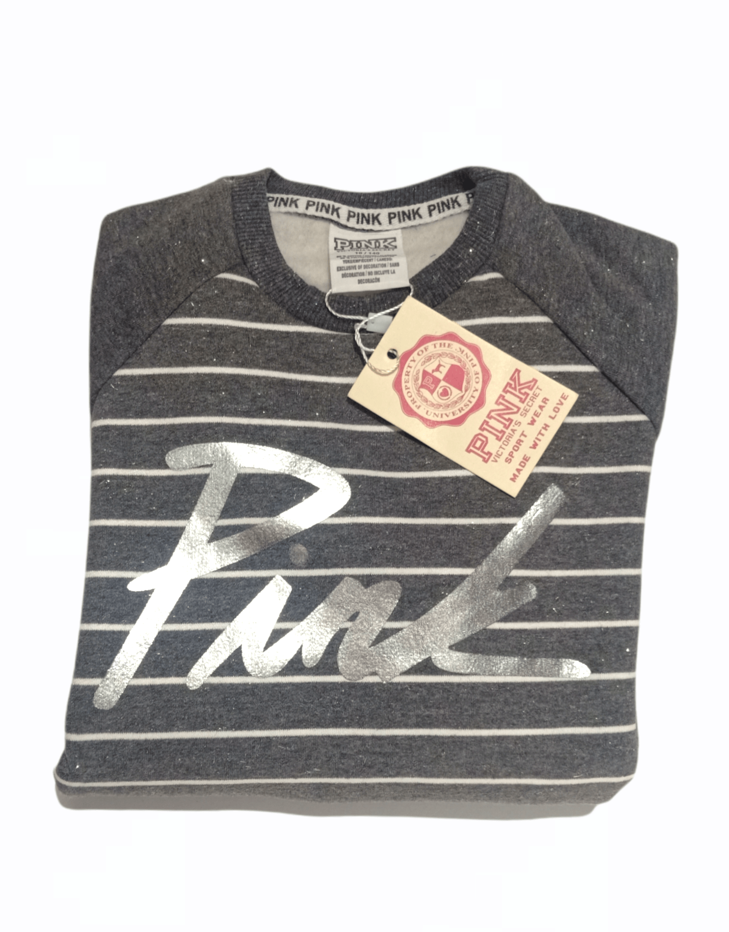 ElOutlet Kids Sweatshirt Melton Padded Sweatshirt - Light Grey