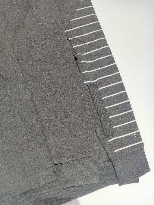 ElOutlet Kids Sweatshirt Melton Padded Sweatshirt - Light Grey